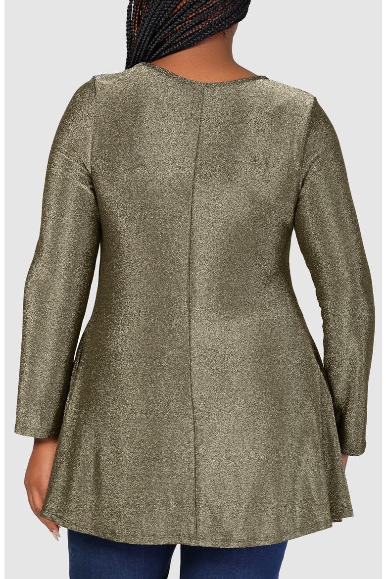 Metallic Tunic Top, Alternate, color, GOLD
