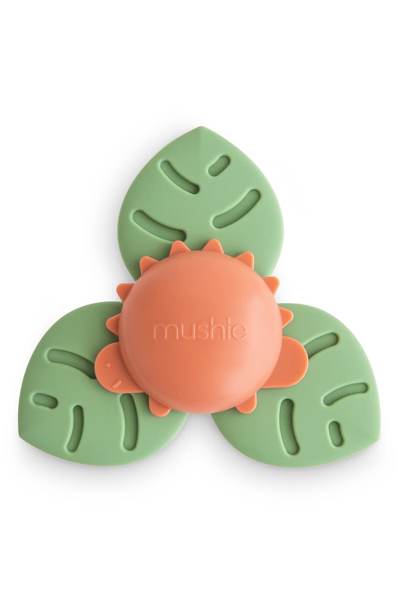 Mushie Dino Suction Spinner, Main, color, Green Multi