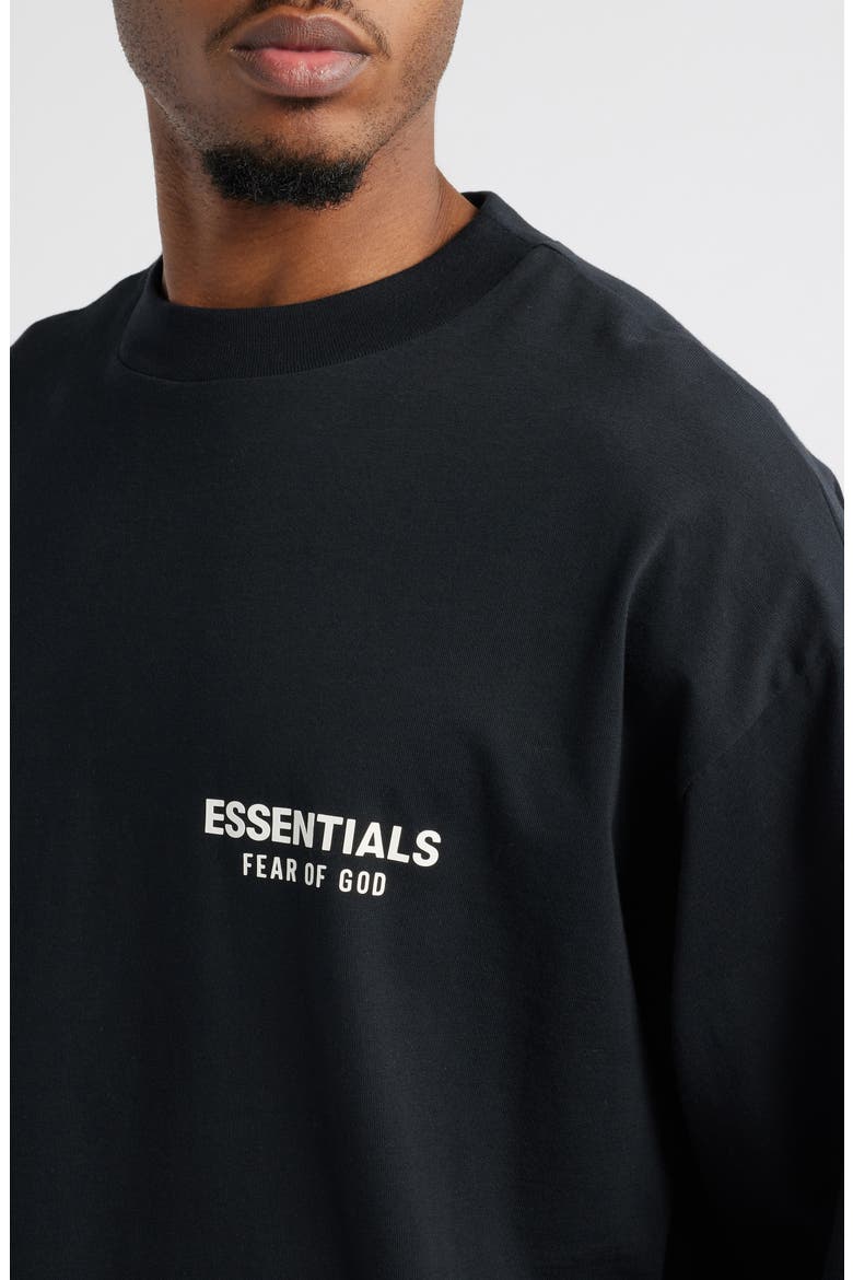 Classic Fit Long Sleeve Logo T-Shirt, Alternate, color, JET BLACK