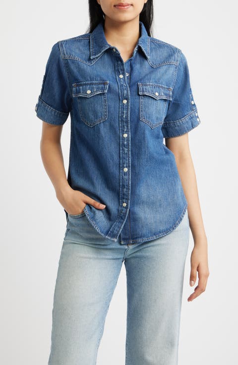 Short Sleeve Denim Shirt