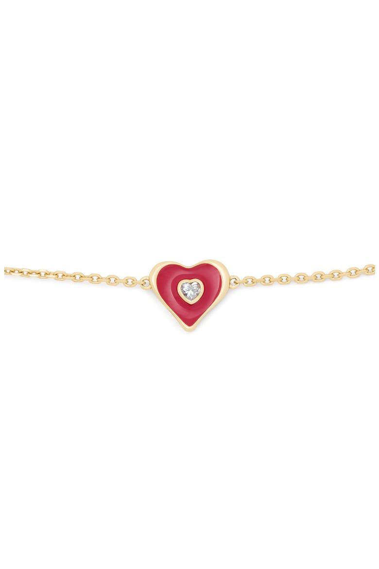 Love Notes Heart Pendant Bracelet, Alternate, color, RED