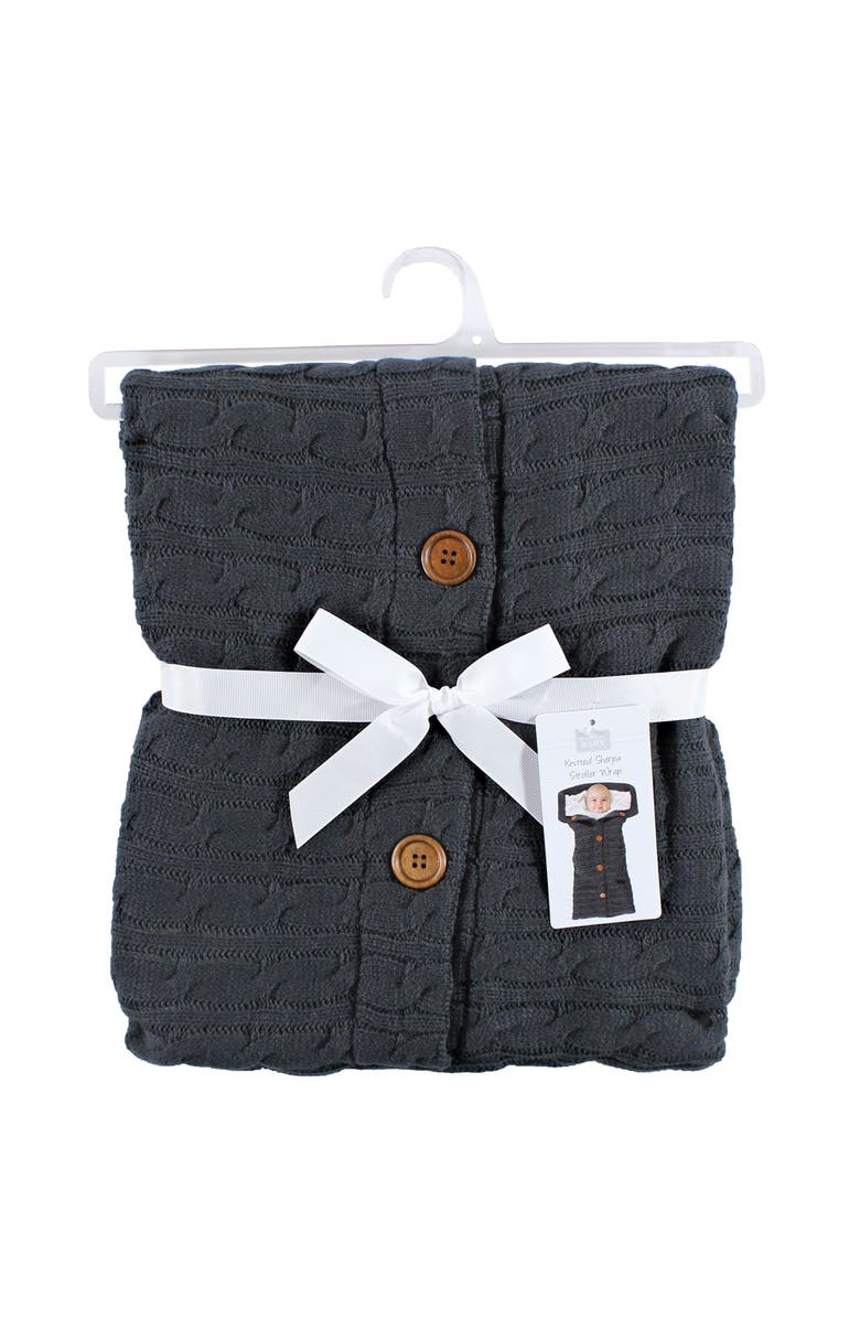 Hudson Baby Plush Fluffy Knit Infant Travel Sleep Sack, Alternate, color, Charcoal