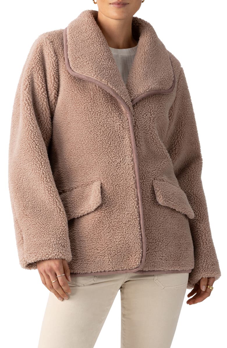 Sanctuary Holly High Pile Fleece Jacket, Main, color, 