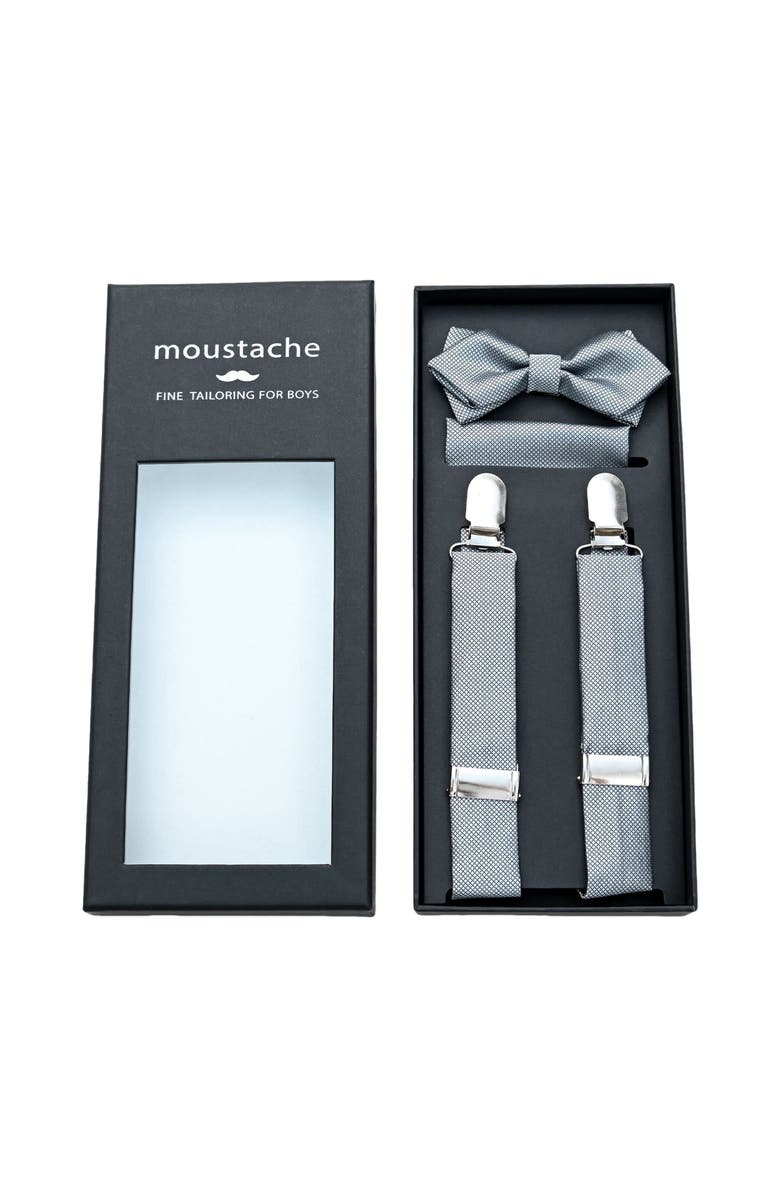 MOUSTACHE Crosshatch Suspender Set, Main, color, Silver