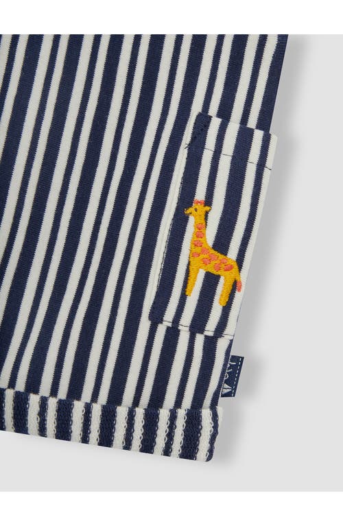 JOJO MAMAN BÉBÉ JOJO MAMAN BEBE COTTON T-SHIRT & STRIPE OVERALLS SET