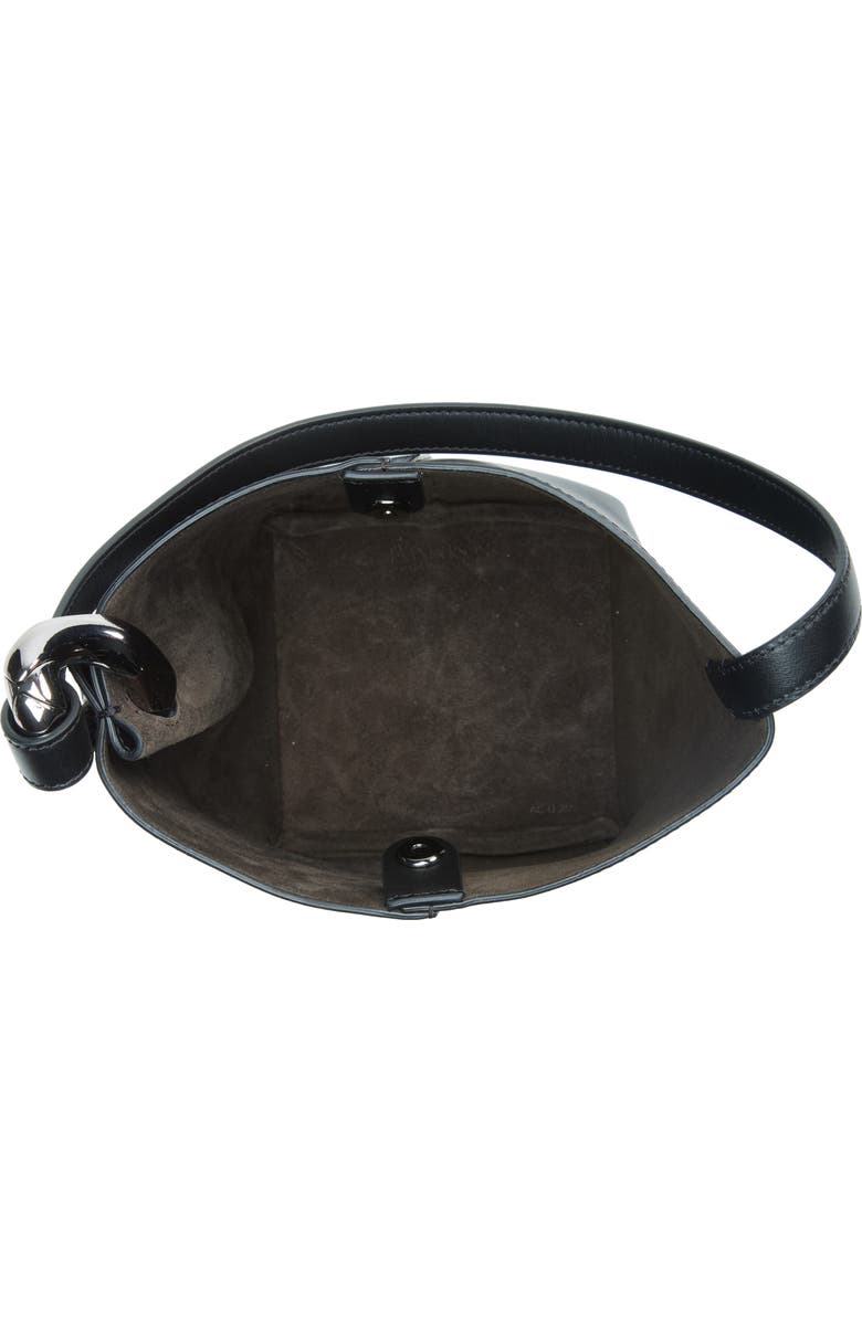 JW Anderson Small JWA Corner Leather Bucket Bag, Alternate, color, Black 999