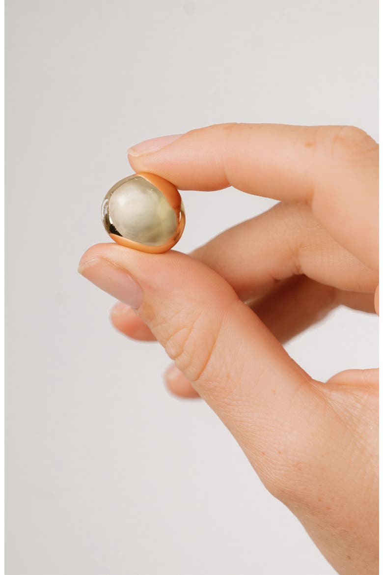 Polished Pebble Drop Earrings, Alternate, color, GOLD