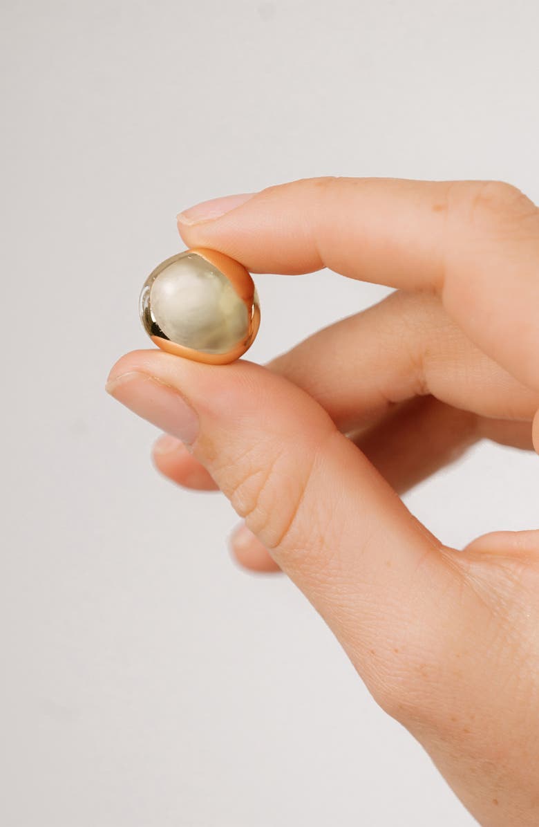 Ettika Polished Pebble Drop Earrings, Alternate, color, Gold