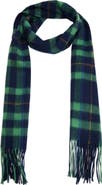 MANGO Check Wool Scarf