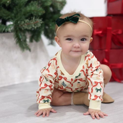 Sweet Wink Christmas Cutie Long Sleeve Romper In Neutral
