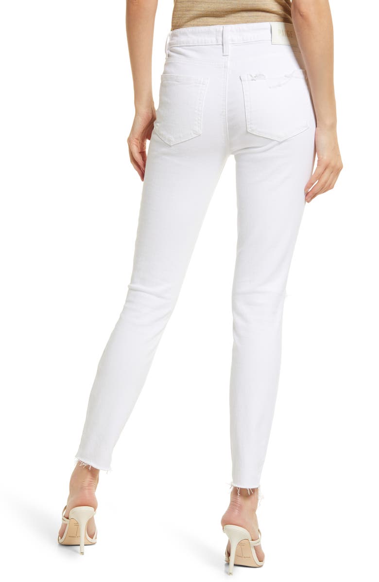 PAIGE Women's Hoxton Ripped Raw Hem Skinny Jeans, Alternate, color,