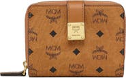 MCM Aren Brass Plate Wallet in Visetos