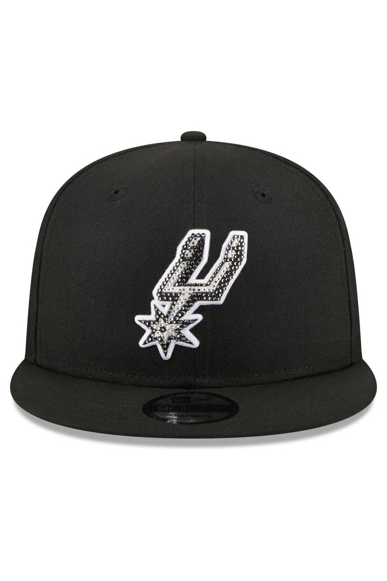 Men's New Era Black San Antonio Spurs 2026 NBA Draft Crystal 9FIFTY Snapback Hat, Alternate, color, Black