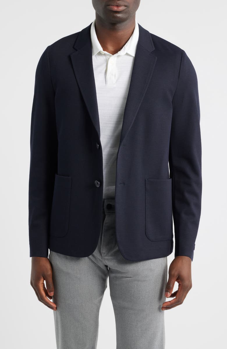Robert Barakett Futimo Textured Knit Navy Blazer, Main, color, Dark Caspian