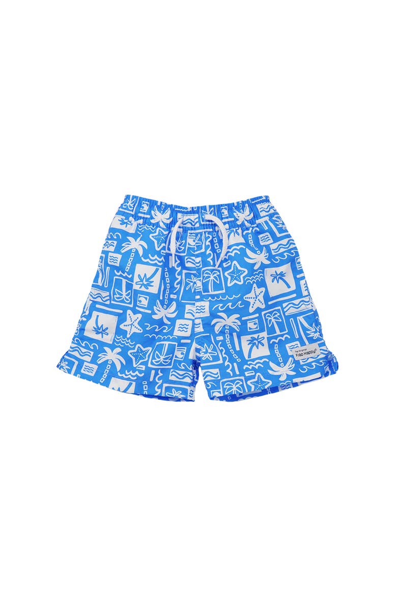 Boys UPF 50+ Wesley Swim Trunks with Mesh Liner, Main, color, Seaside Palms