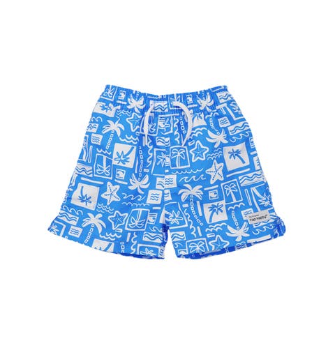 Boys UPF 50+ Wesley Swim Trunks with Mesh Liner