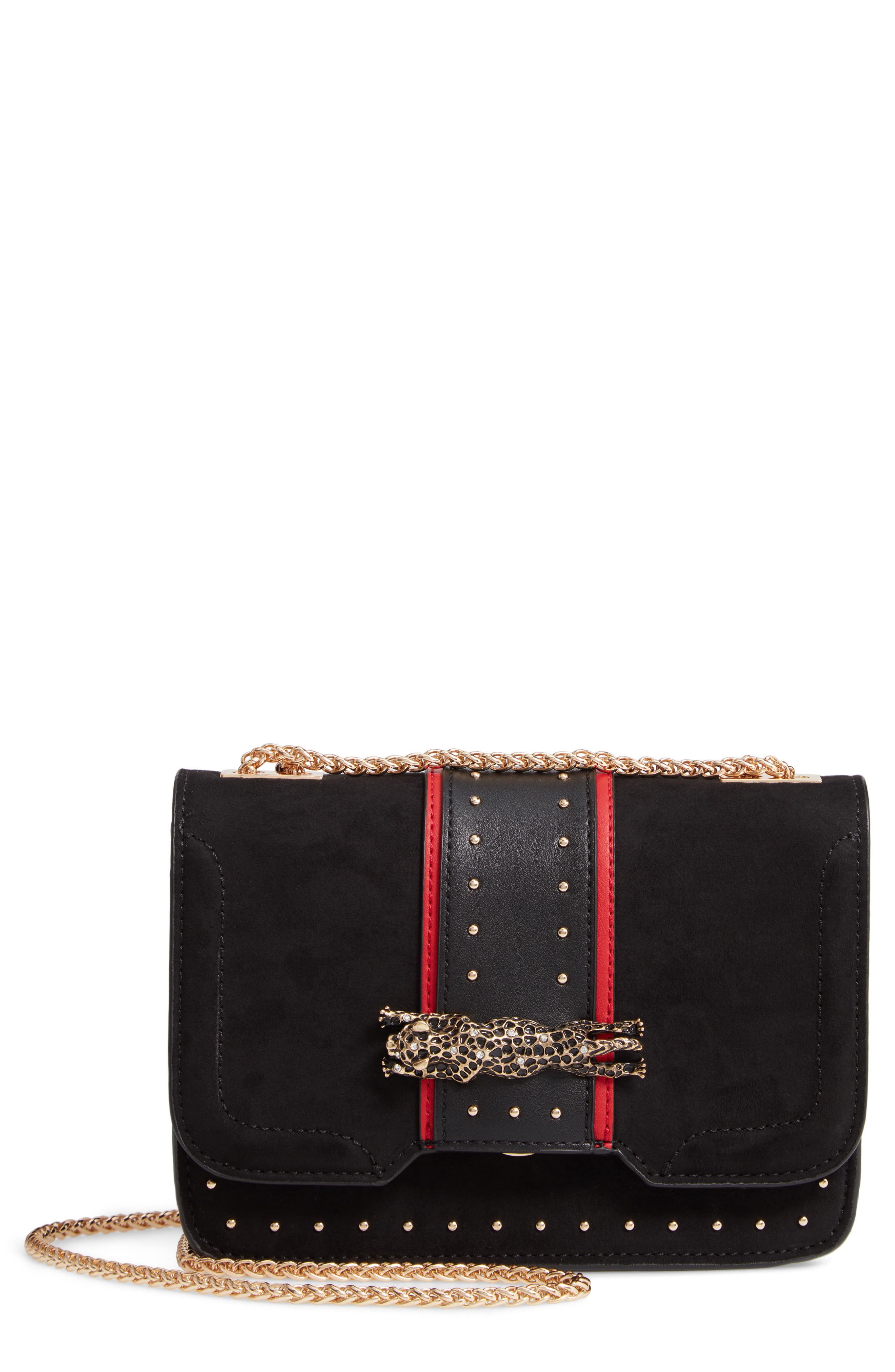 Panther Crossbody Bag, Main, color, BLACK