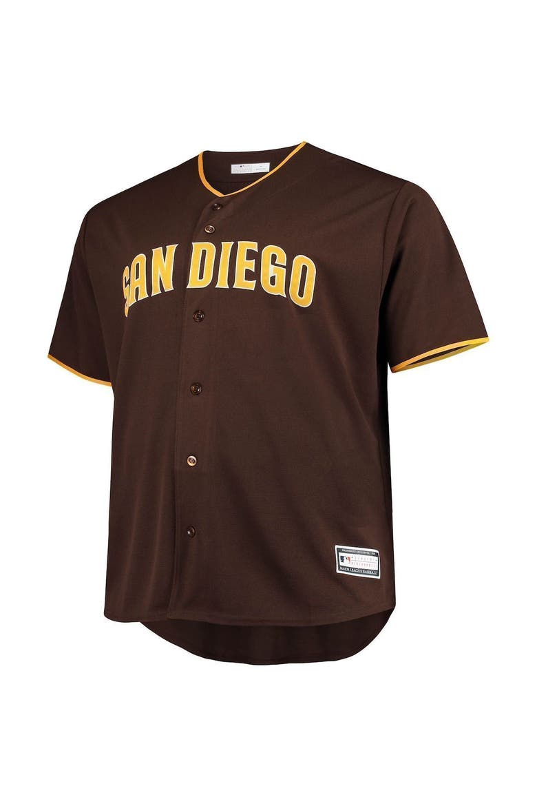 Men's Fernando Tatis Jr. Brown San Diego Padres Big & Tall Replica Player Jersey, Alternate, color, Brown