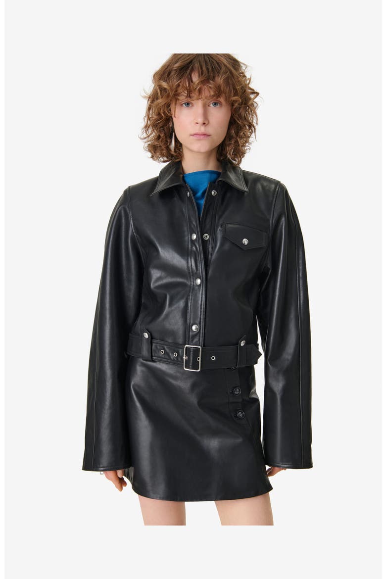 The Rapha Leather Jacket, Alternate, color, BLACK
