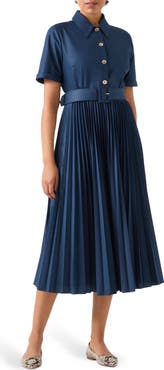 LK Bennett Cally Pleated Shirtdress