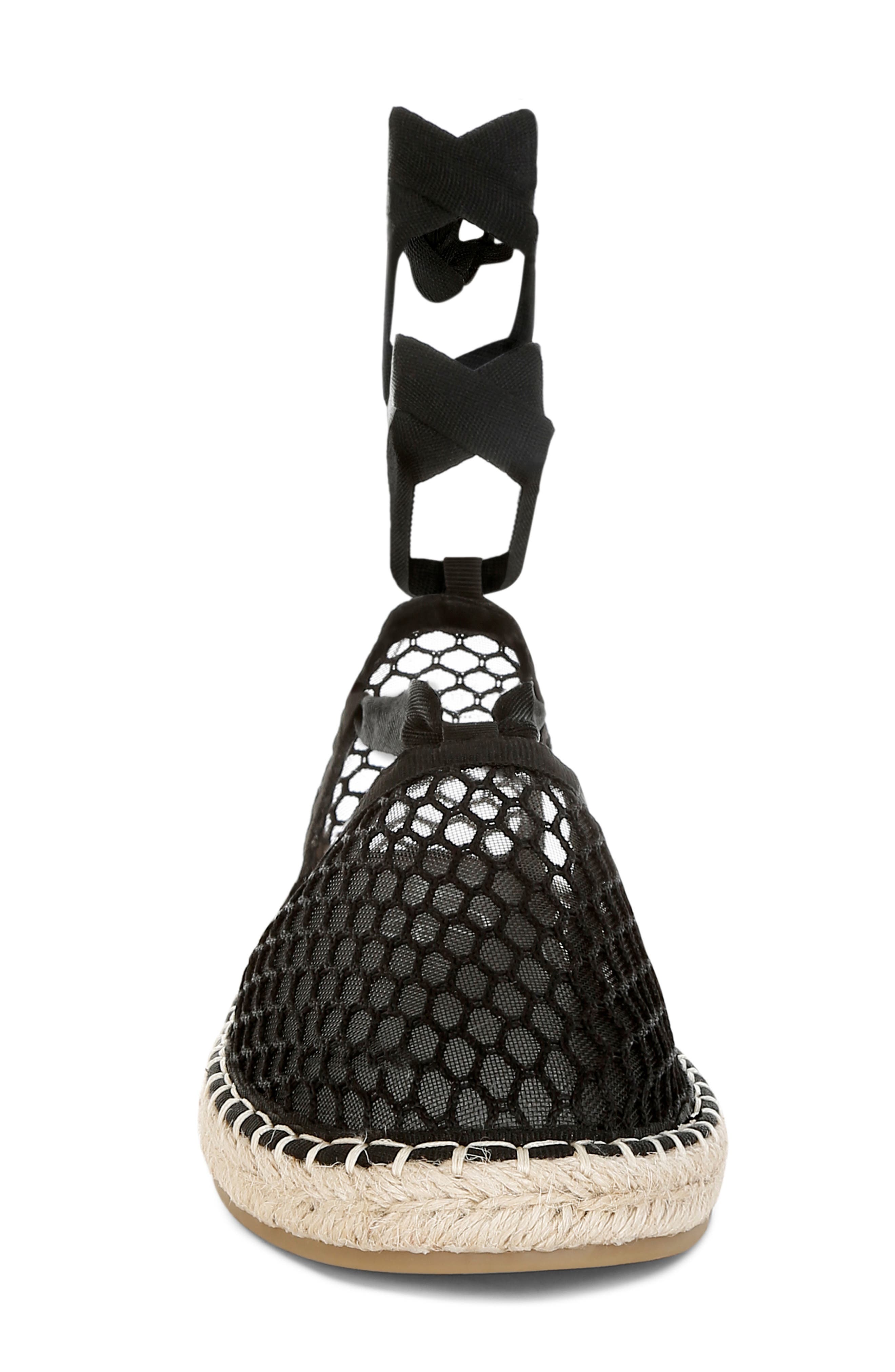 LONDON RAG Sonara Ankle Wrap Espadrille Flat, Alternate, color, Black