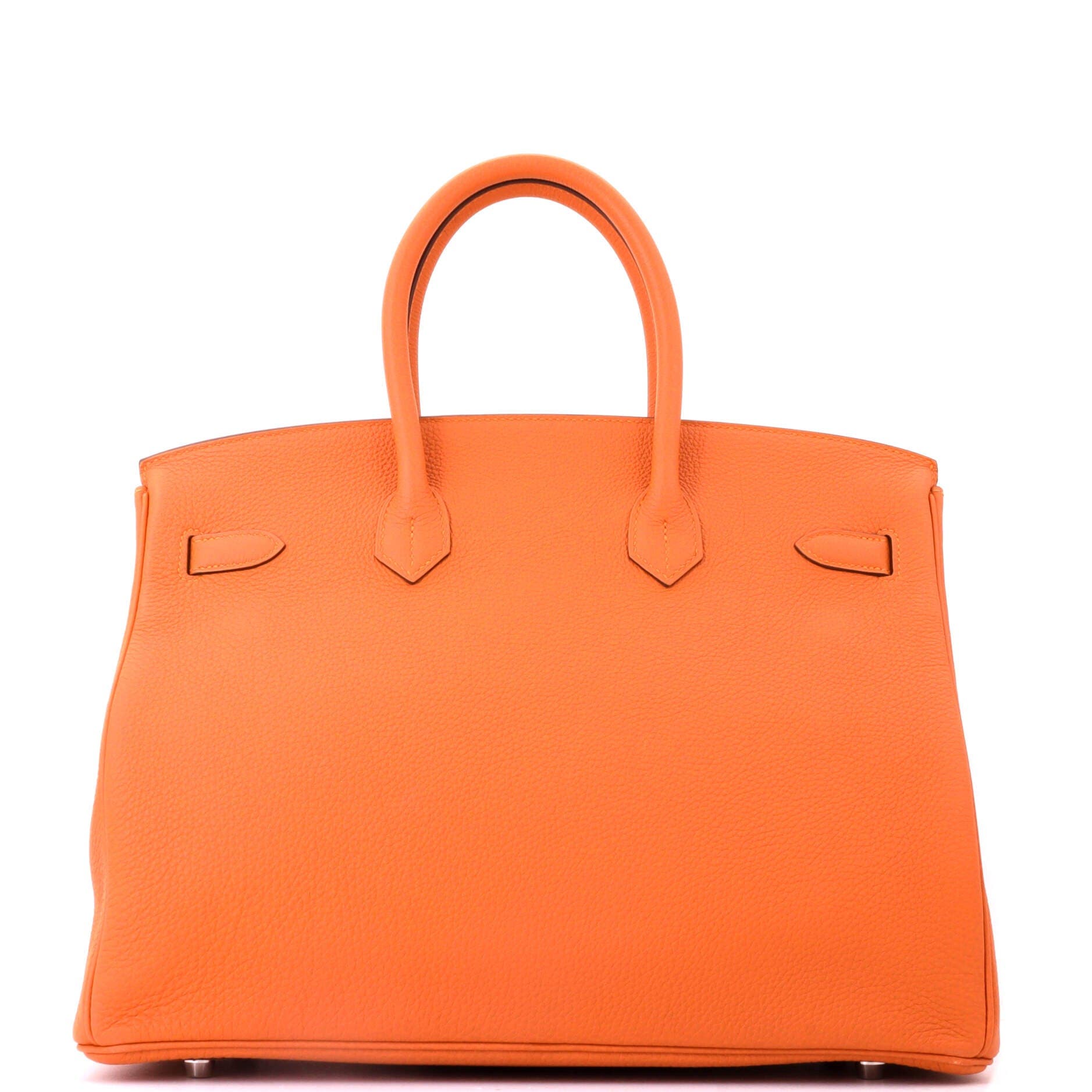 Pre-Owned Hermes Birkin Handbag Orange Togo with Palladium Hardware 35, Alternate, color, Feu