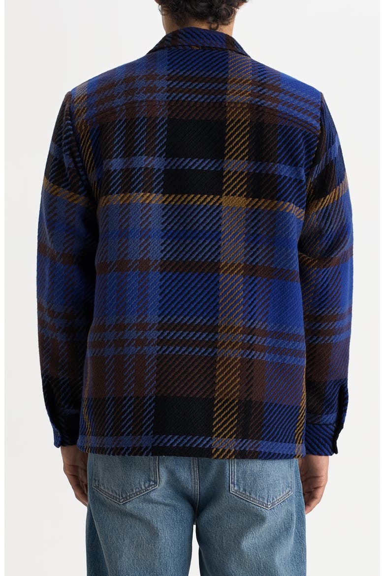 Whiting Check Shirt Jacket, Alternate, color, BLUE / BROWN