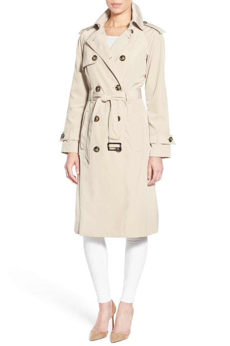 Double Breasted Trench Coat, Alternate, color, STONE