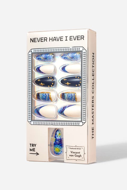 Van Gogh The Starry Night Almond Press On Nails