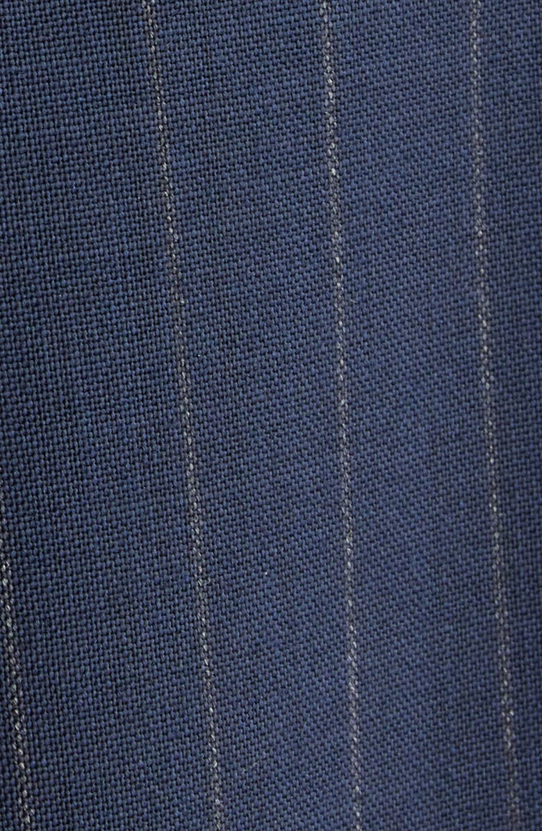 Balenciaga Pinstripe Wool Pull-On Pants, Alternate, color,