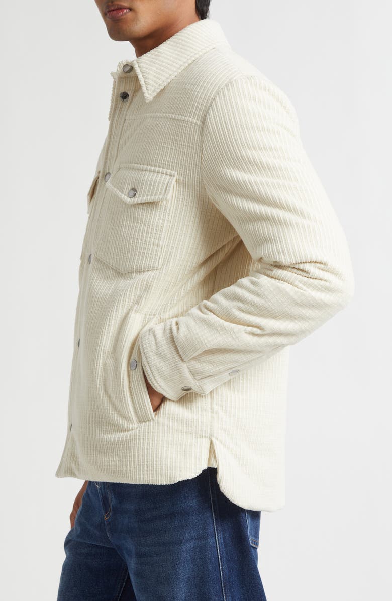 Dolce&Gabbana Cotton Corduroy Shirt Jacket, Alternate, color, W0001 Bianco Naturale