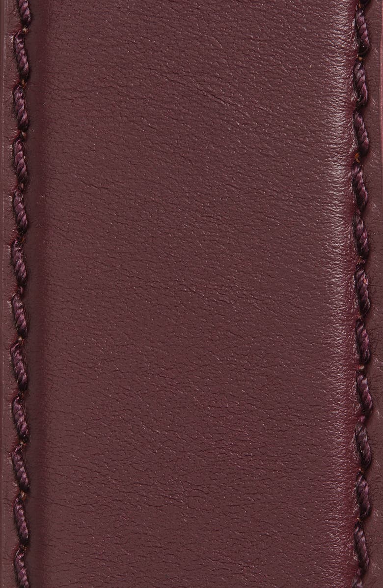 Jean Paul Gaultier The Curved Junior Leather Belt, Alternate, color, Burgundy