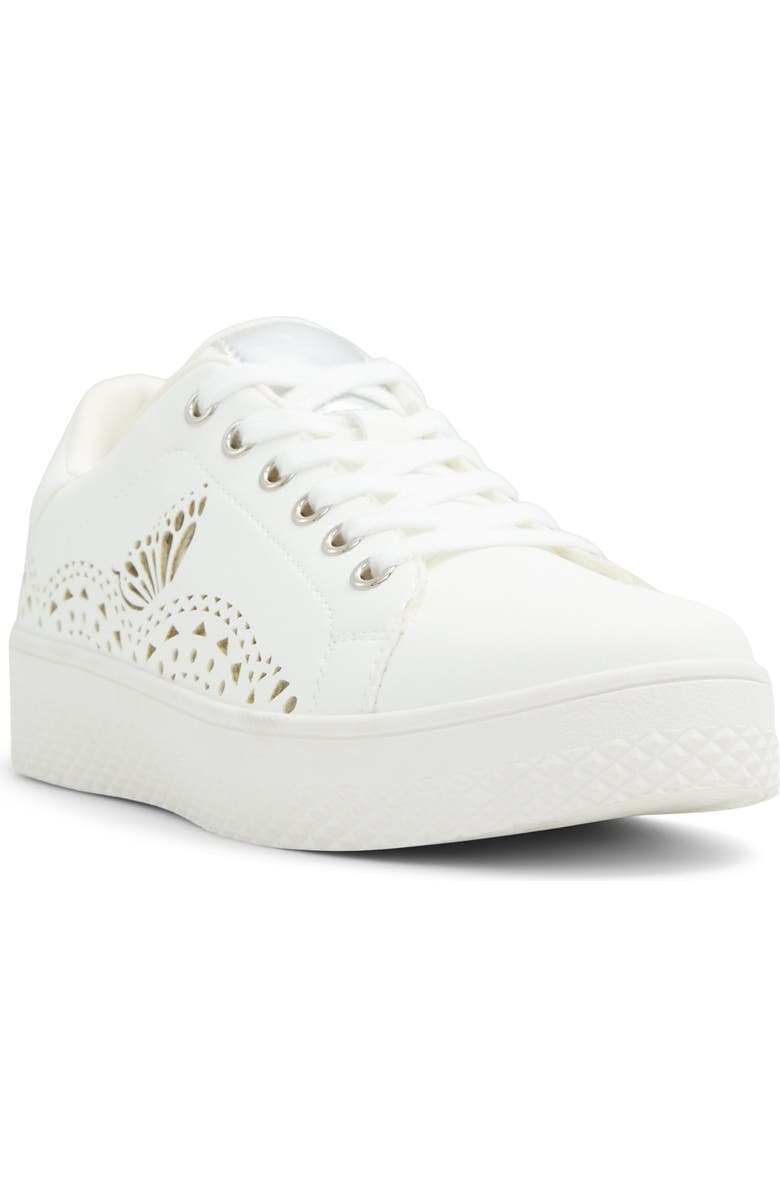 Call It Spring By Aldo Kalinaa Laser Cut Sneaker, Main, color, White