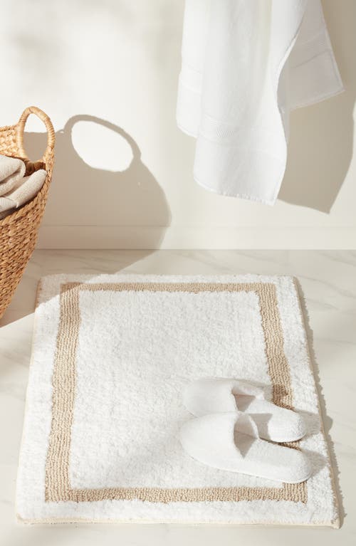 Nordstrom Reversible Tufted Bath Mat In White