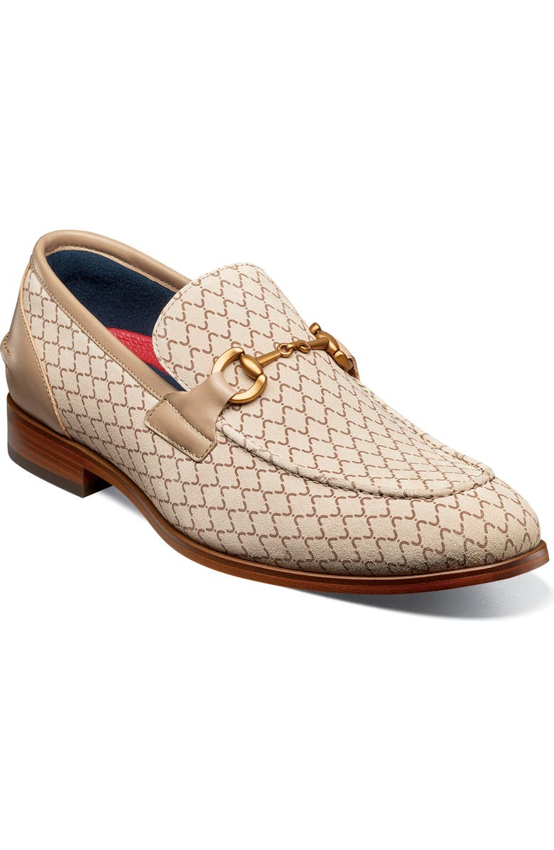 Stacy Adams Brinkley Moc Toe Loafer, Main, color, Beige