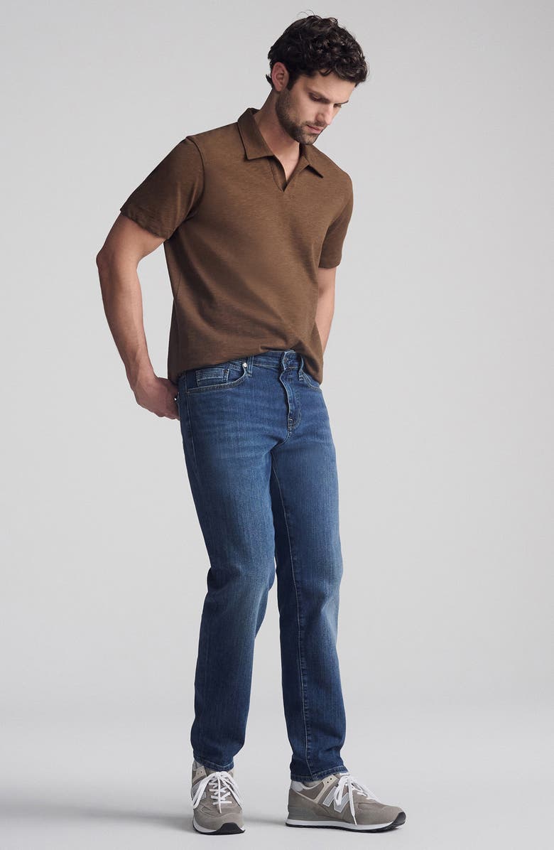 Mavi Jeans Solid Cotton Johnny Collar Polo, Alternate, color,