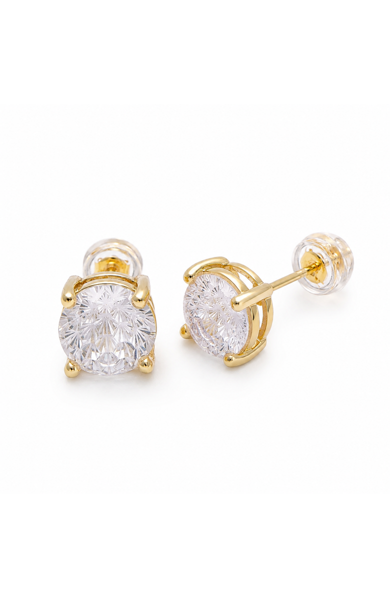 Ivy & Pearl Co. Solitaire Lumière Studs, Alternate, color, Gold