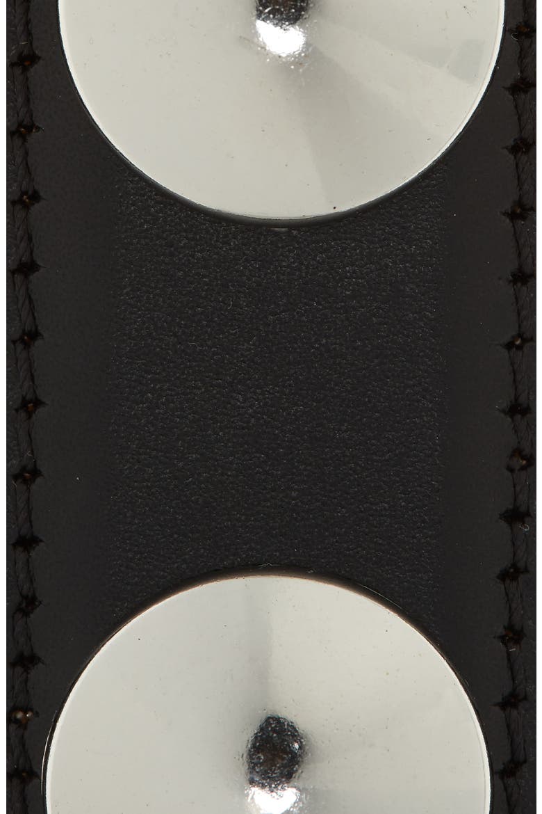 Hugo Studded Leather Belt, Alternate, color, BLACK 200