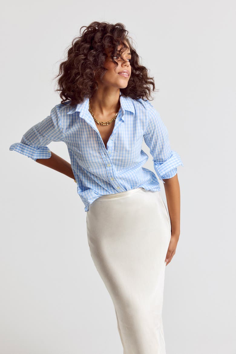 The Icon Shirt in Large Check, Alternate, color, Sky Blue