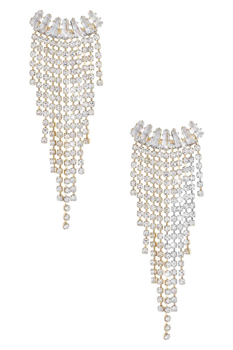 Angel Fringe Drop Earrings, Main, color, GOLD