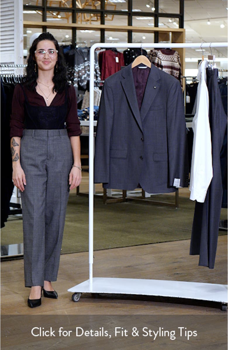 Esprit Charcoal Grey Bird's Eye Super 120s Wool Suit, sales video thumbnail