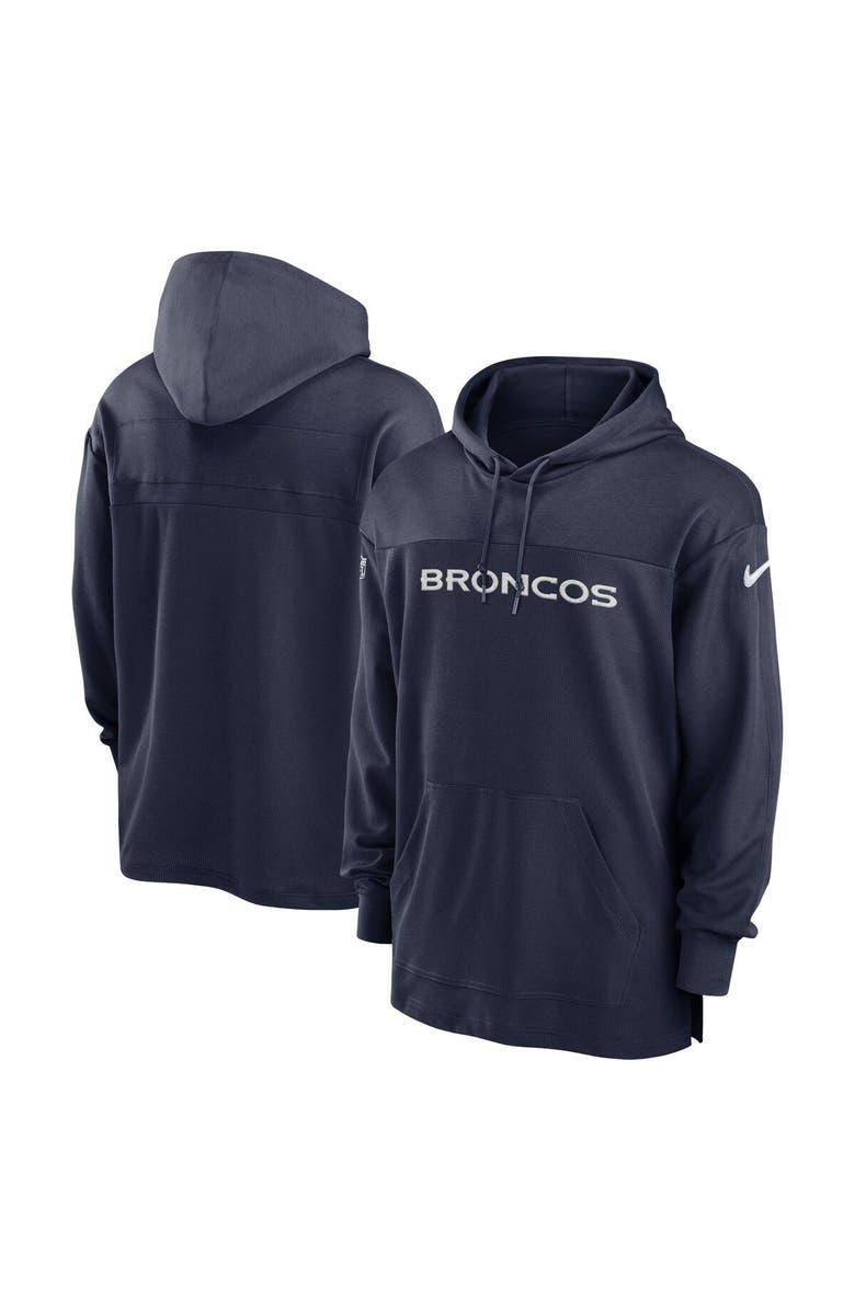 Nike Men's Nike  Navy Denver Broncos 2023 Sideline Performance Hooded Top, Alternate, color, 