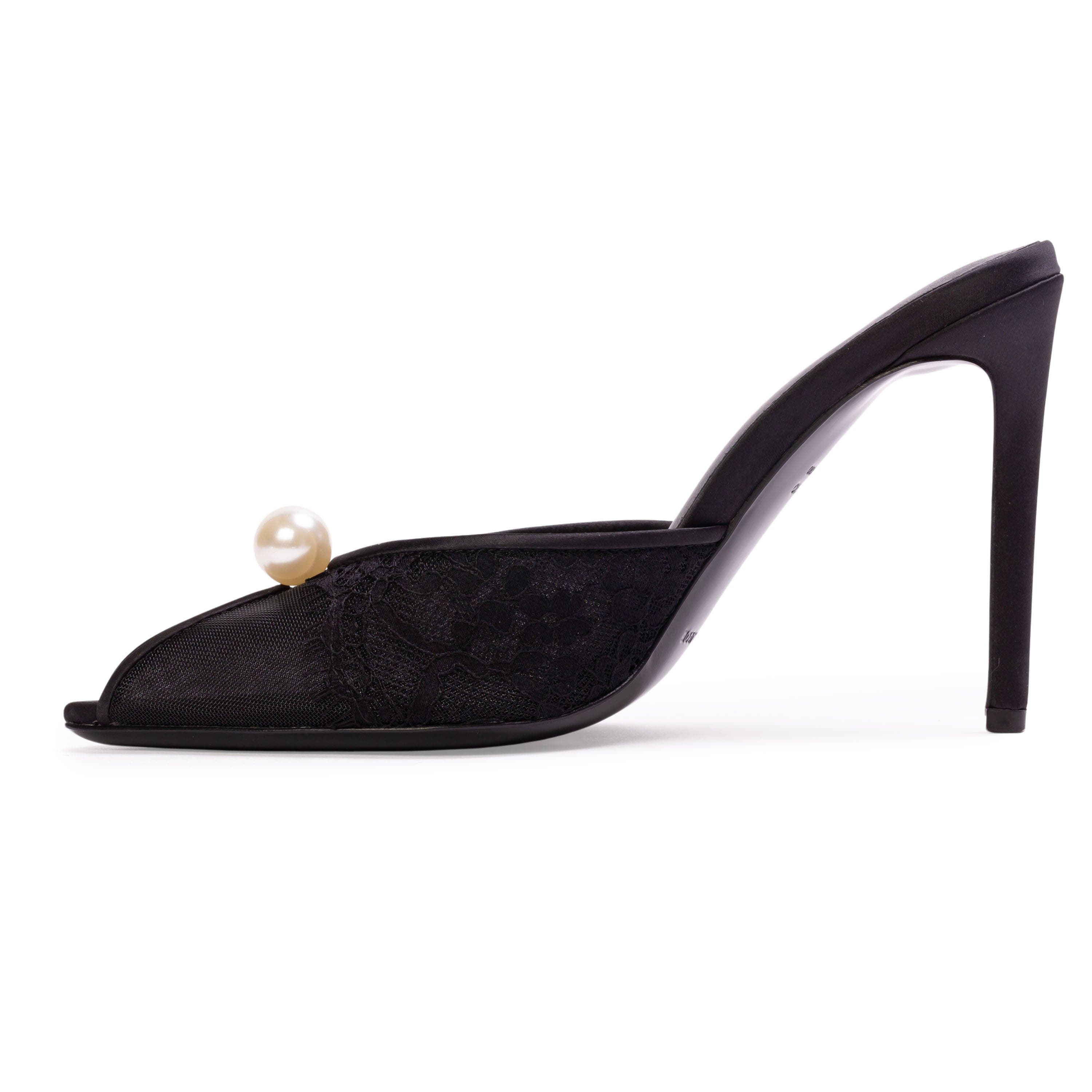 BLACK SUEDE STUDIO Debby 100 Mesh Mule, Alternate, color, Black Mesh