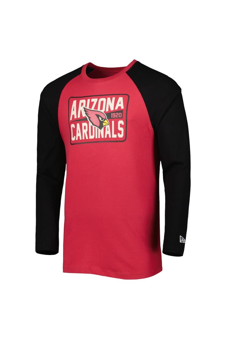 Men's New Era Cardinal Arizona Cardinals Current Raglan Long Sleeve T-Shirt, Alternate, color, Cardinal