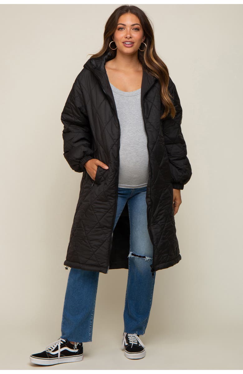 PinkBlush Quilted Long Puffer Jacket, Main, color,