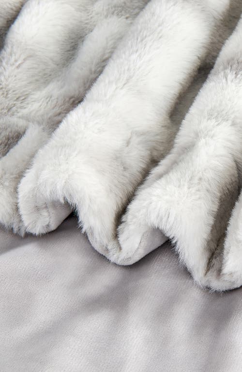 Woven & Weft Faux Fur Reversible Throw Blanket In Multi