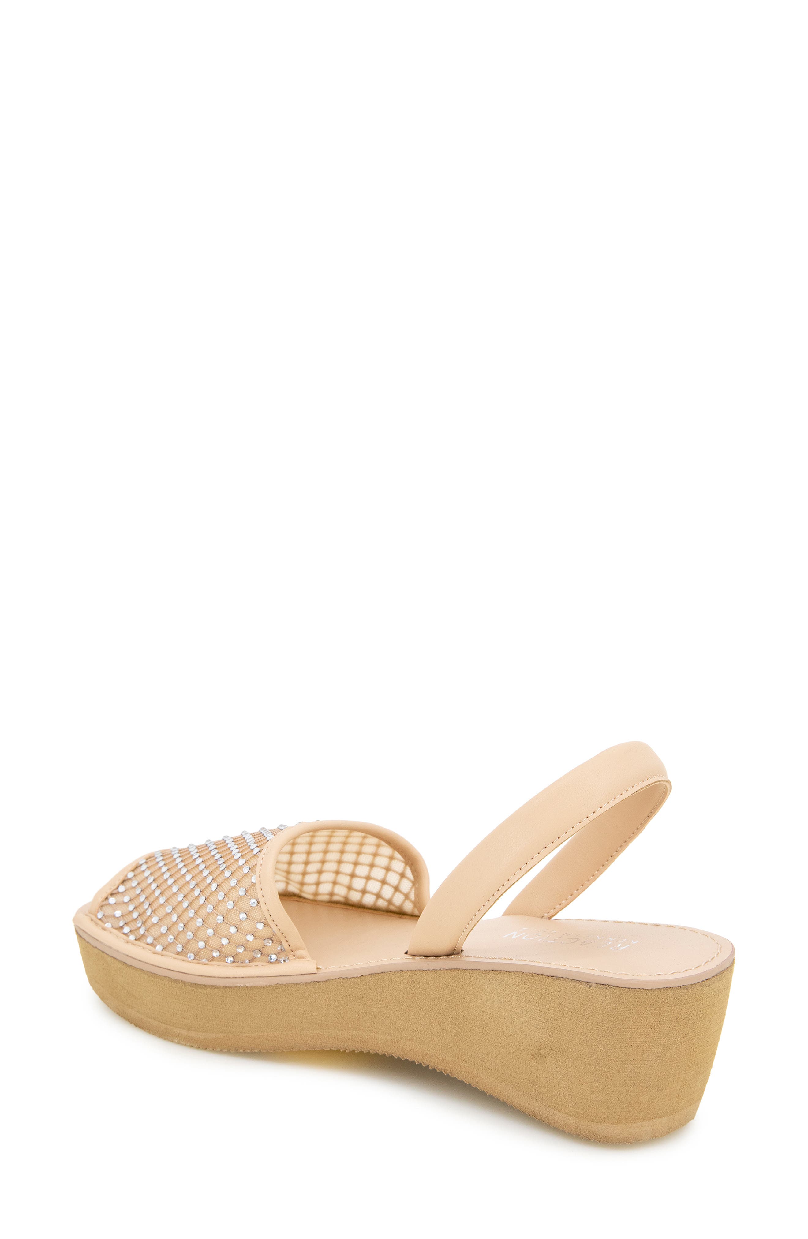 Slingback Sandal, Alternate, color, ALMOND CRYSTAL MESH