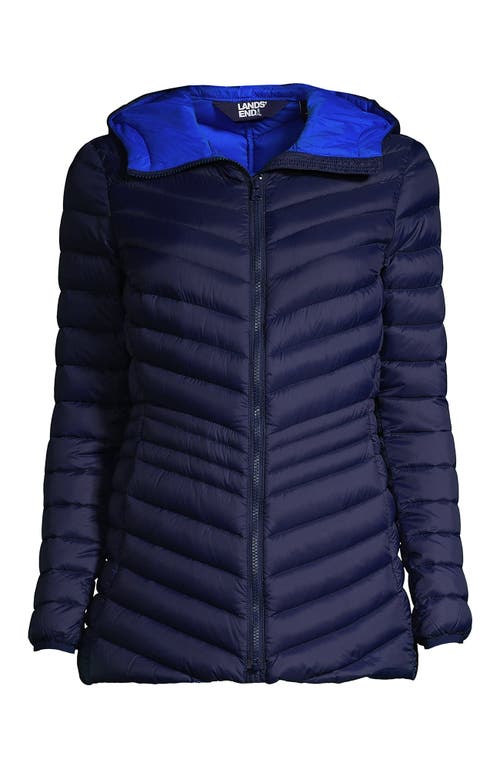 Lands' End Ultralight Packable Down Jacket In Deep Sea Navy