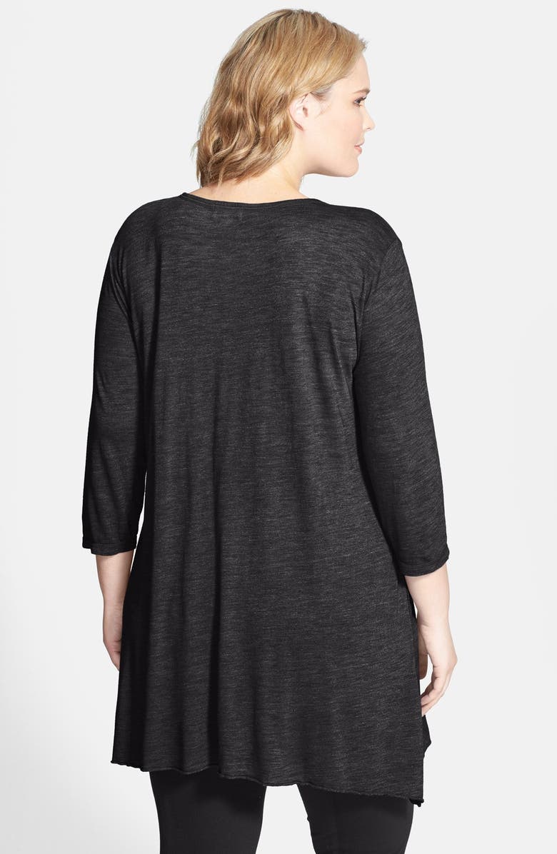 Allen Allen Slub Knit V-Neck Tunic, Alternate, color, 