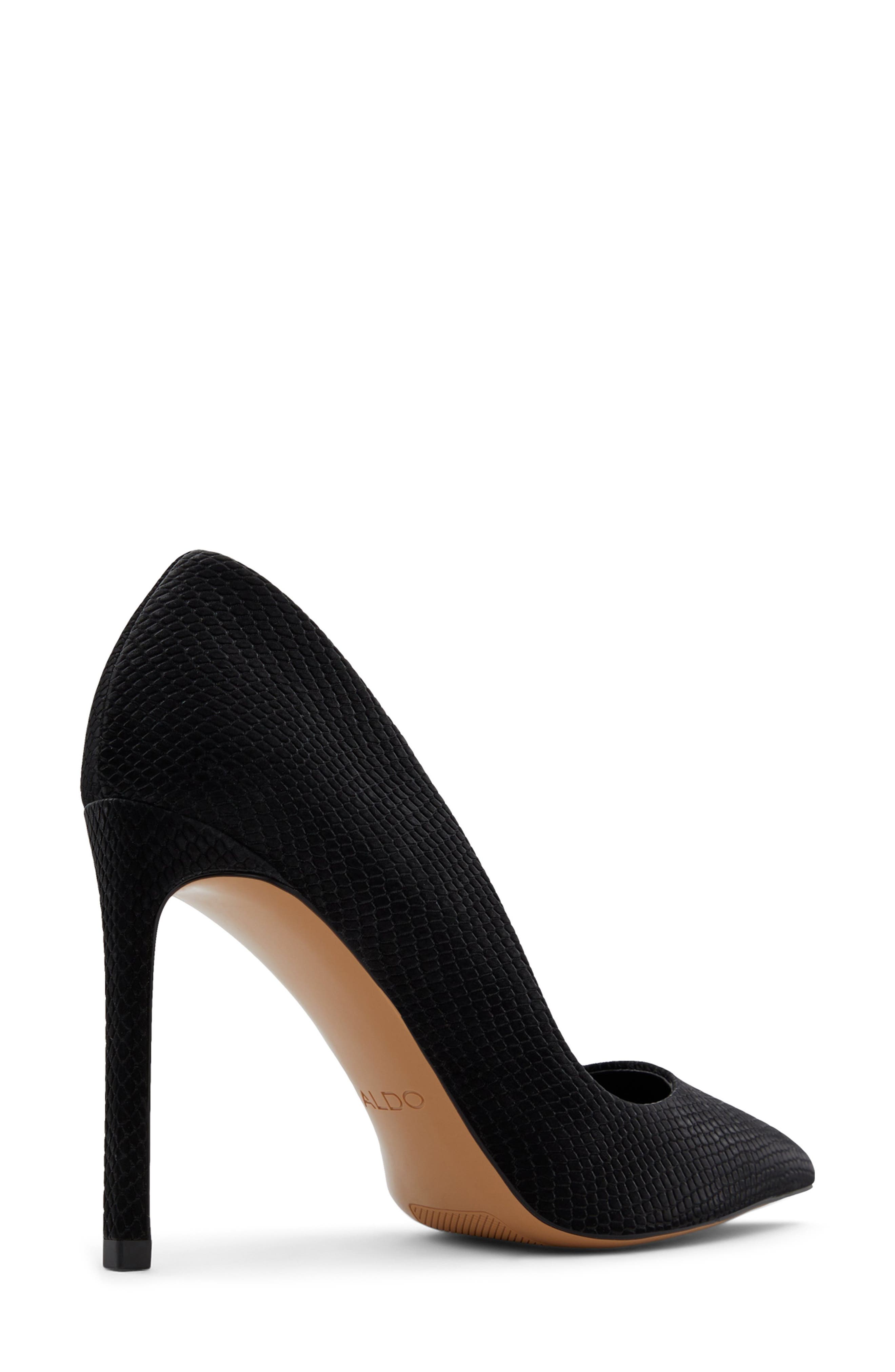 ALDO Lala Snakeskin Embossed Pointed Toe Pump, Alternate, color, 